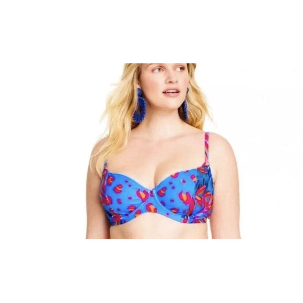 Tabitha‎ Brown X Target Tropical/Leopard Top Only Swimsuit Size 24 New